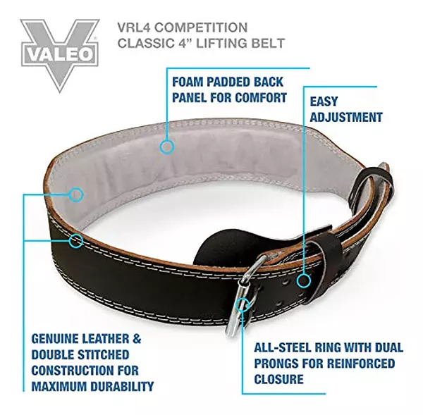 Salud y Equipamiento Médico - Valeo Vrl4 4 Cinturon De Elevacion De Levantamiento De Pesas 4