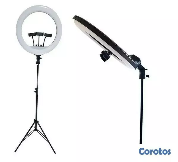 accesorios para electronica - Aro de luz de 18 pulgadas con tripode de 200 cms 3
