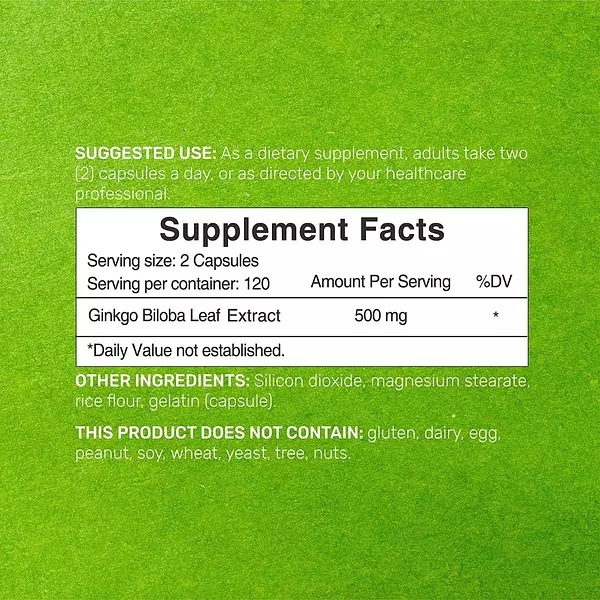 Salud y Equipamiento Médico - Ginkgo Biloba 500 Mg Extra Fuerza Cerebral Memoria 240 Cap 2