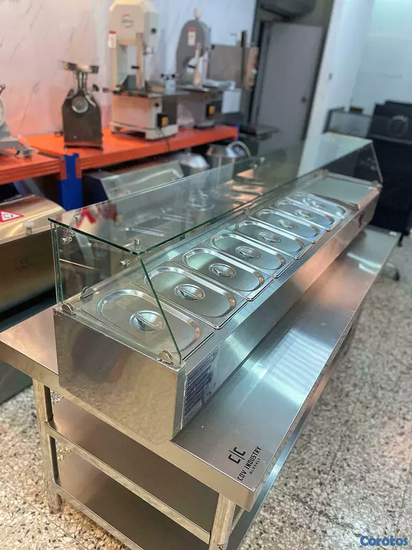 equipos profesionales - Ensaladera exhibidora vitrina fria barra ensaladas 2