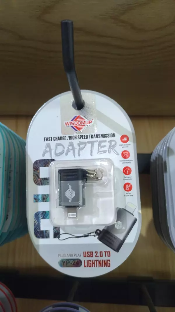 accesorios para electronica - ADAPTADOR OTG USB 2.0 A LIGHTNING WISDOMUP YP24