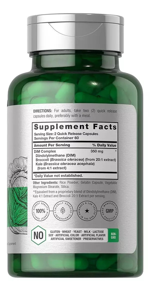 Salud y Equipamiento Médico - Suplemento De Complejo Dim 350 Mg 120 Cápsulas 2