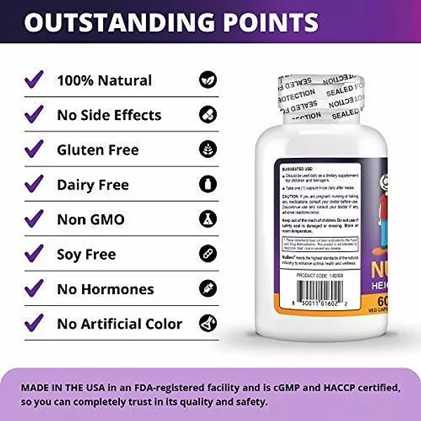 Salud y Equipamiento Médico - Formula De Crecimiento De Altura - Nubest Tall 10+- X60 Und 3