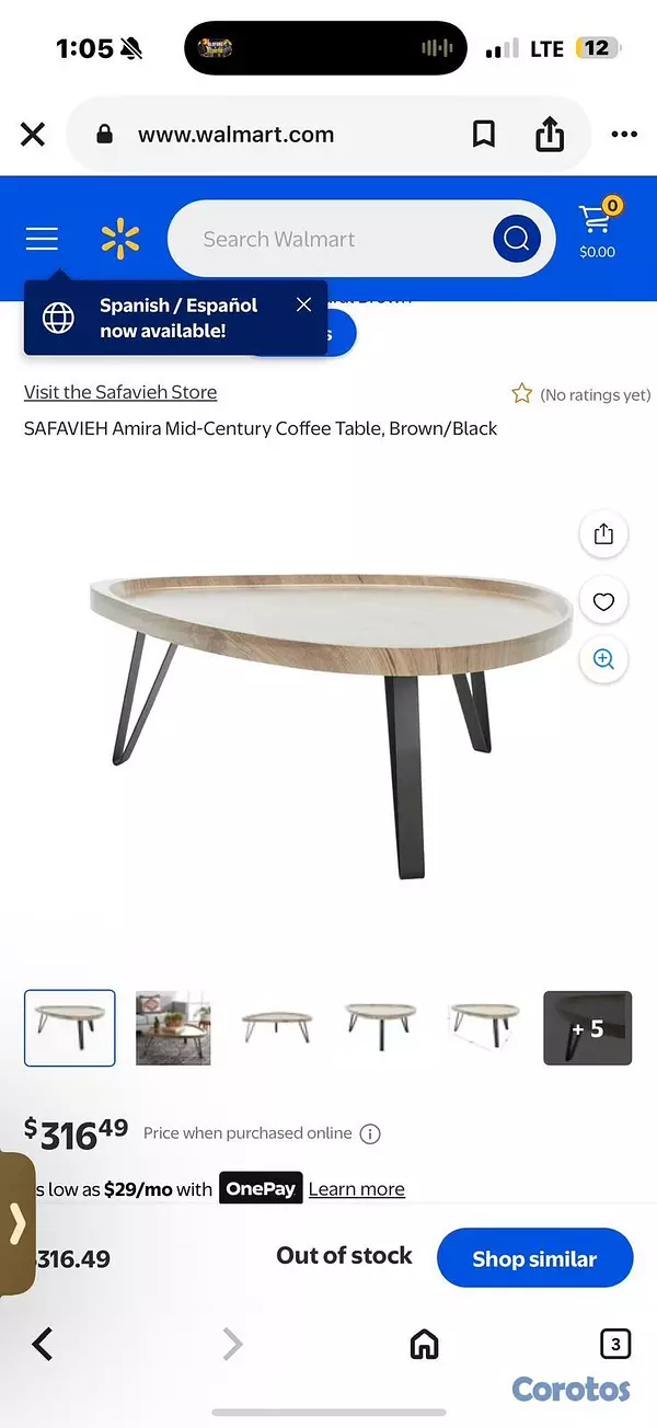 muebles y colchones - Mesa de centro para sala o estudio  3