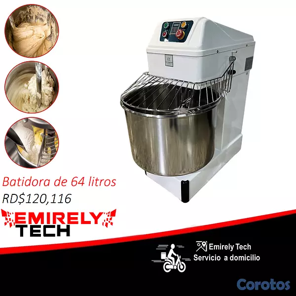 equipos profesionales - Batidora industrial de 64 litros para harina masa 1