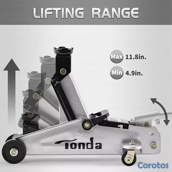 accesorios para vehiculos - Gato Hidraulico de Piso Tonda 1.5 Toneladas Portat 7