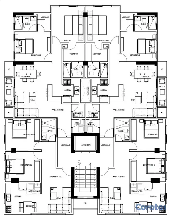 apartamentos - Apartamentos en Venta de 2 Habitaciones en Mirador 4