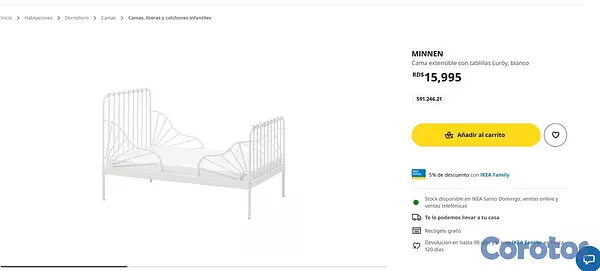 muebles y colchones - CAMA EXTENDIBLE IKEA INCLUYE TABLILLA 3