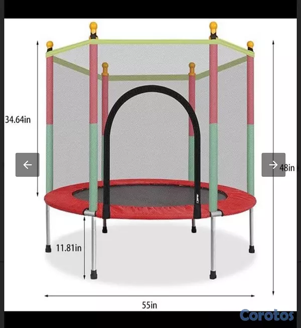muebles - Trampolín para niños medidas 55x48” soporta hasta 200 libras Nuevo  2