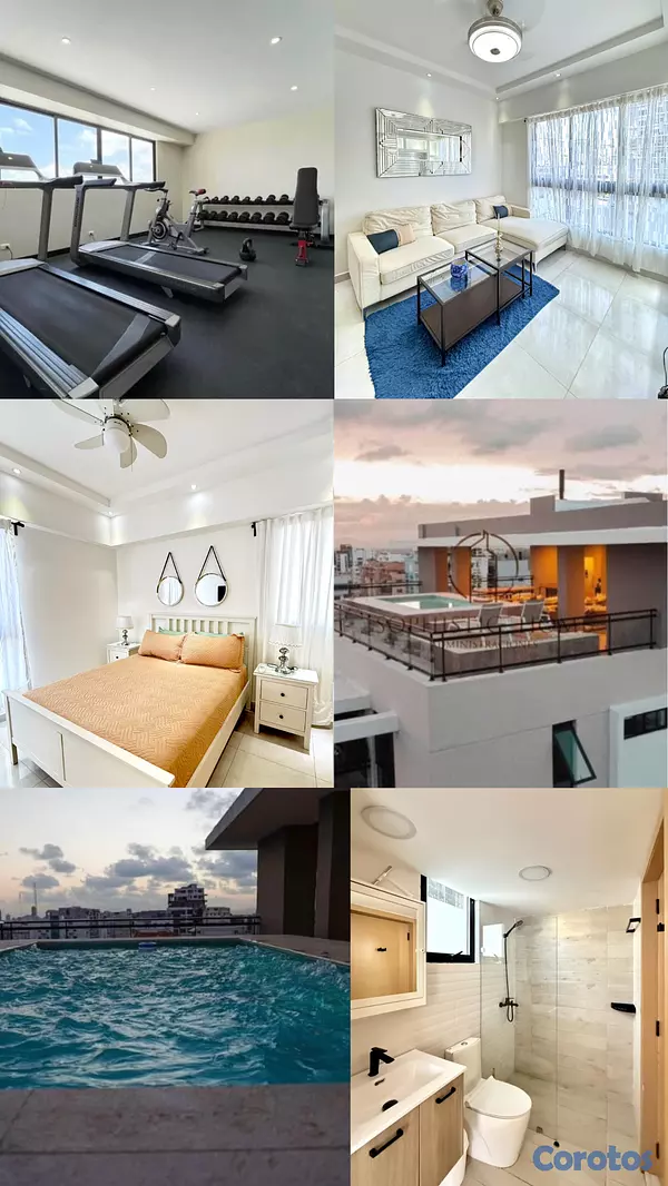 apartamentos - SE ALQUILA APT. en TORRE MODERNA TOTALMENTE AMUEBLADO en EVARISTO MORALES 10