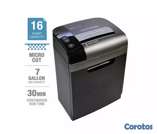 impresoras y scanners - TRITURADORA DE PAPEL ROYAL 16 HOJAS,A LA VEZ  30 MINUTOS DE USO CONTINUO,