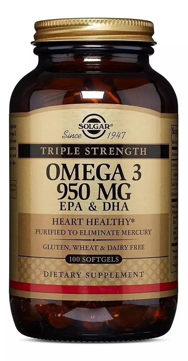 Salud y Equipamiento Médico - Omega 3 950 Mg Solgar 100 Caps - U - Unidad A $2959 2