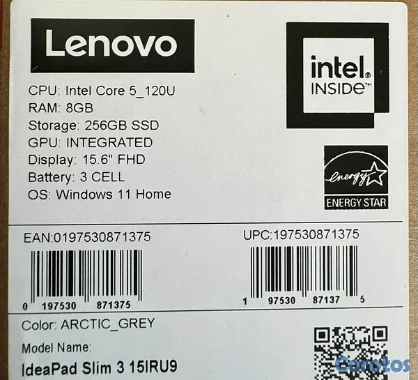 computadoras y laptops - LAPTOP LENOVO IDEAPAD SLIM 3 256GB+8GB I5-12VA 15" 3