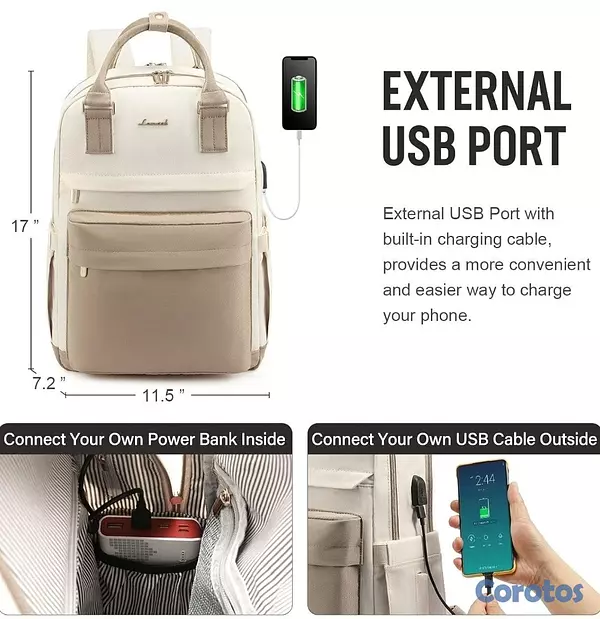 carteras y maletas - Mochila ideal para viajeros, estudiantes y mamis R 2