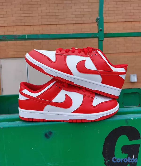 zapatos para hombre - Tenis Teni Nike Dunk Low St John’s White and Red Original Originales Sneaker 🎃 5