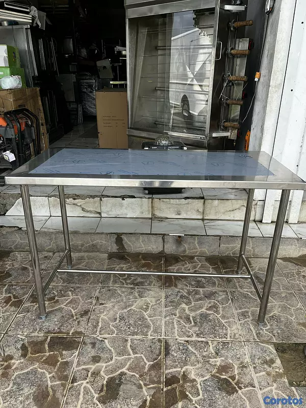 equipos profesionales - Mesa de trabajo en acero inoxidable calibre 16 (Robusto) 2