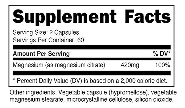 Salud y Equipamiento Médico - Nutricost Citrato De Magnesio 420 Mg, 60 Porciones 210 Mg Po 2