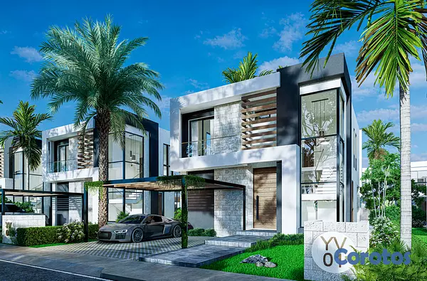 casas vacacionales y villas - Villas en Vista Cana en Plano con facilidades 3