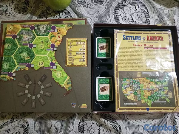 hobby y coleccion - Juego de mesa Catan Histories Settlers of America – Completo y en buen estado 3