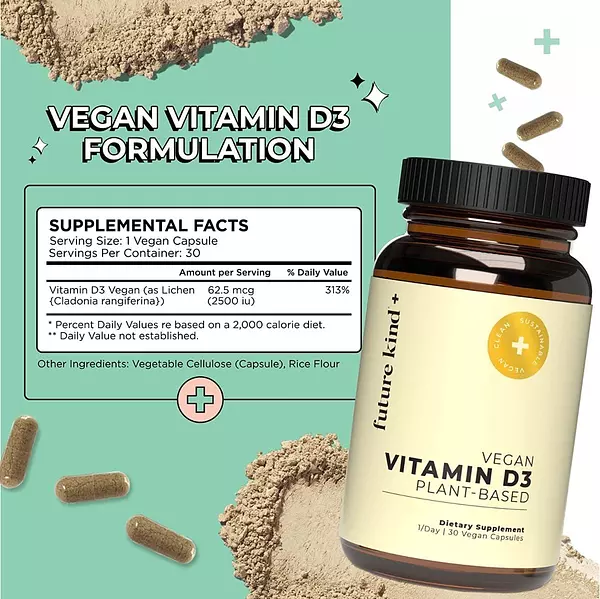 Salud y Equipamiento Médico - Vitamina D3 2500iu Future Kind 2