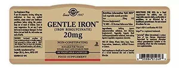 Salud y Equipamiento Médico - Solgar Hierro Suave 25 Mg, 90 Capsulas Vegetales. 2