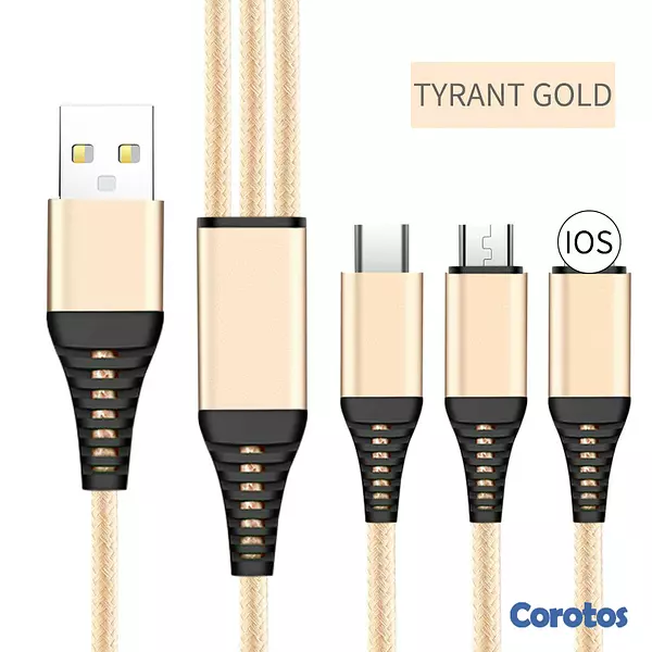 accesorios para electronica - Cable USB Para cargar celulares Iphone y Android - 3 en 1 6