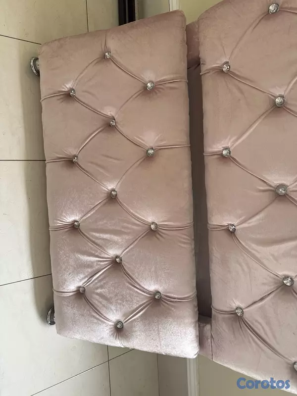 muebles y colchones - Base de cama Twin Rosa 2