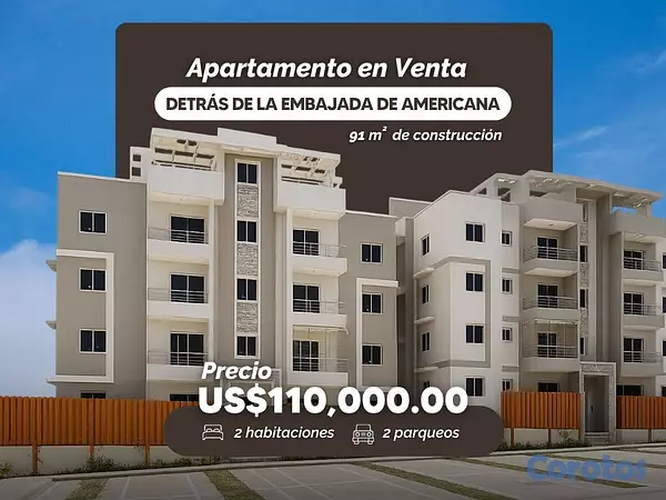 apartamentos - APARTAMENTO EN VENTA PRÓXIMO A LA EMBAJADA AMERICA 1