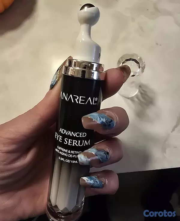 salud y belleza - ANAREAL crema y rodillo para ojos con cafeína, reduce ojeras y bolsas. 3