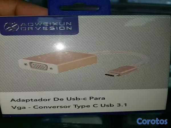 accesorios para electronica - Convertidor Tipo C USB 3.1  macho a VGA Adaptador de cable de enchufe. 3