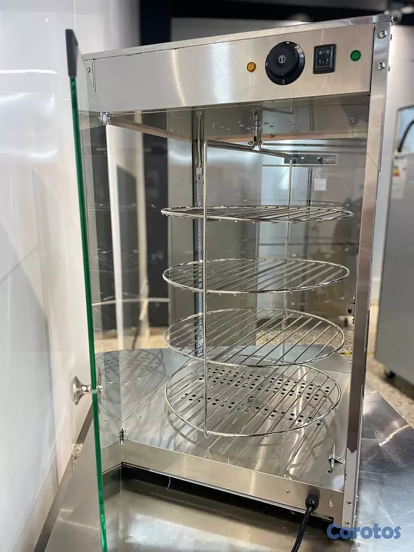 equipos profesionales - Vitrina exhibidora para pizza vitrina giratoria caliente para alimentos 6
