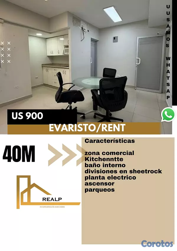 oficinas y locales comerciales - Alquiler oficina en Evaristo 1