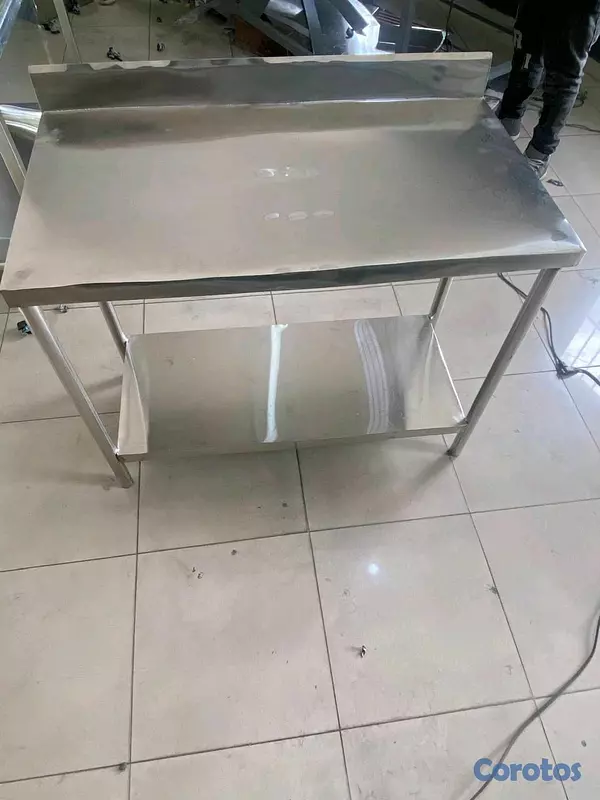 muebles y colchones - mesa acero inoxidable 44 * 24 pulgadas 2