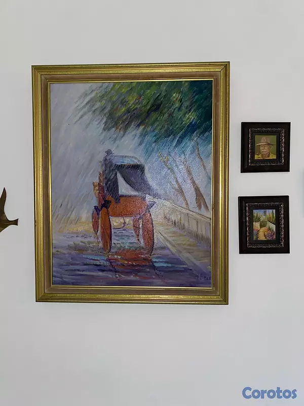 decoración y accesorios - cuadros antiguos de pintores conocidos del país  3