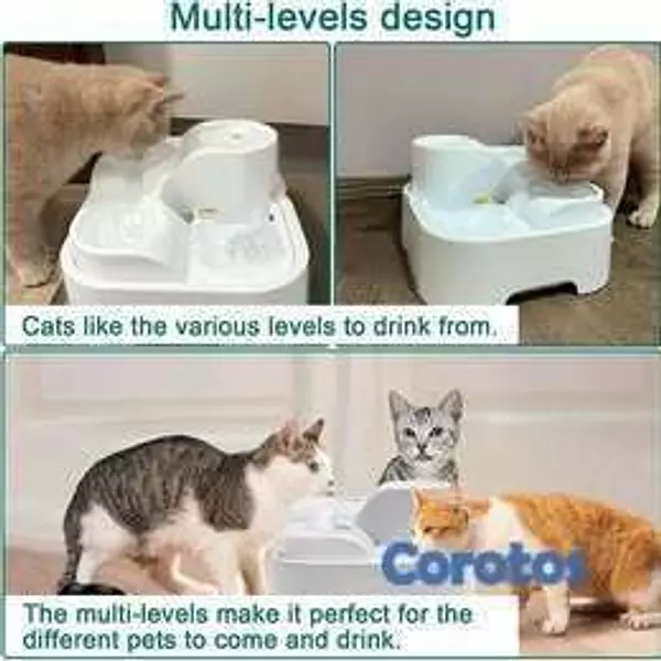 animales y mascotas - 🐱 Fuente de Agua para Gatos – Ultra Silenciosa 🐱 4