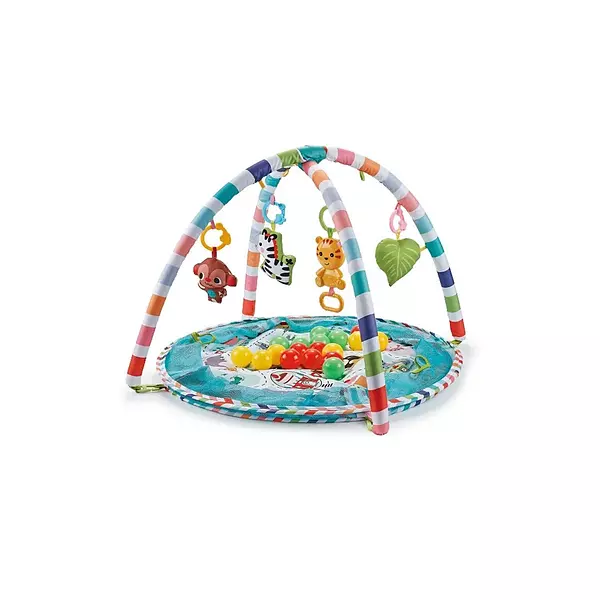 coches y sillas - Gimnasio de bebe 3 en 1 musical con 18 pelotas. Azul y rosado 2