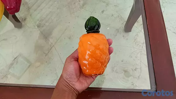 cocina - Frutero con 6 frutas de vidrio  3