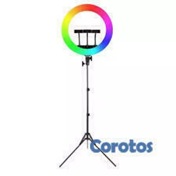 otros electronicos - Aro de Luz 18 RGB con Trípode – Ideal para Fotos  2