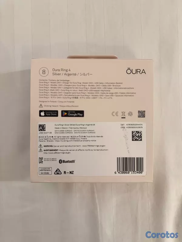 otros electronicos - Oura Ring Gen 4, Size 8 4