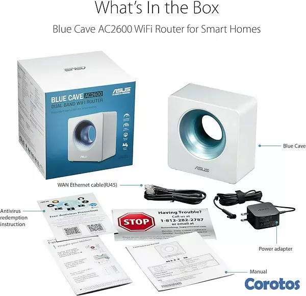 accesorios para electronica - Asus Blue Cave AC2600 Dual-Band Wireless Router  2