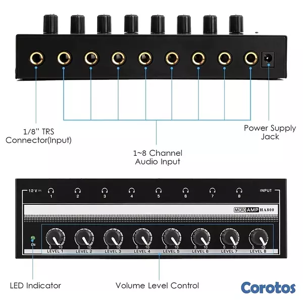 accesorios para electronica - Mini amplificador de auriculares HA-800 2