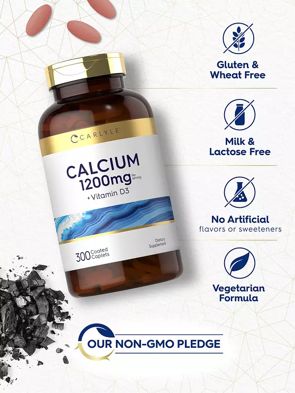 Salud y Equipamiento Médico - Calcio 1200mg Con Vitamina D3 Carlyle 5