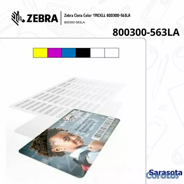 accesorios para electronica - Zebra Cinta Color YMCKLL 800300-563LA 2