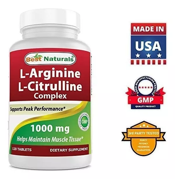 Salud y Equipamiento Médico - Best Naturals Complejo L Arginina L Citrulina 1000g 120 Tabs 3