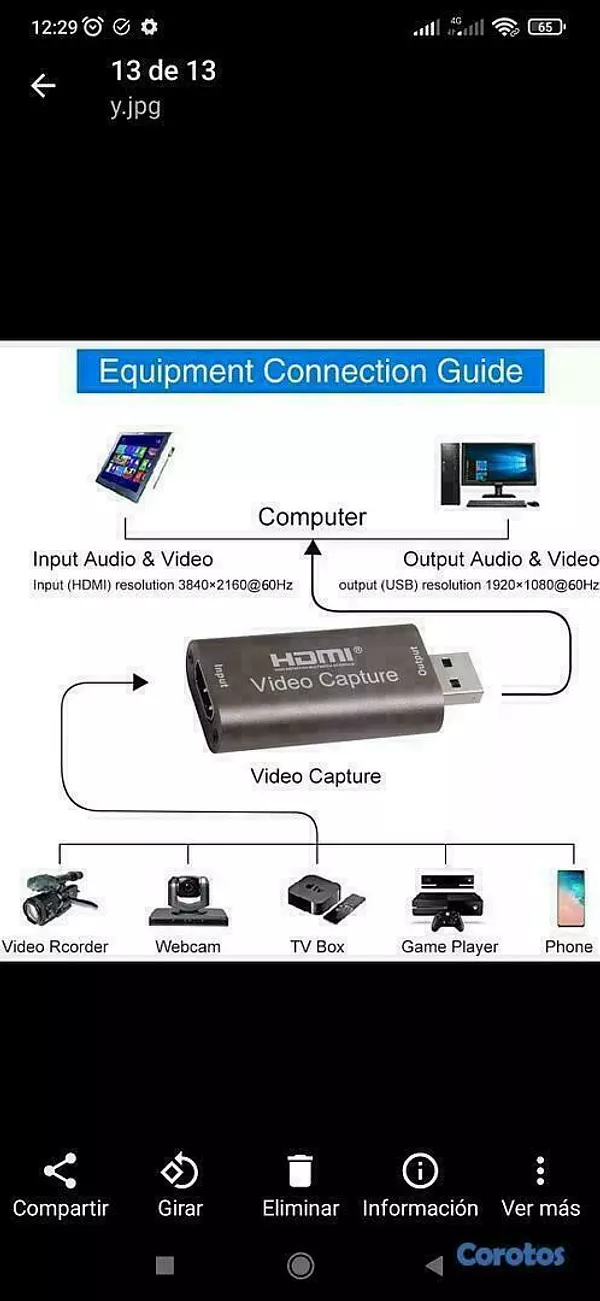 accesorios para electronica - Capturadora de vídeo HDMI a USB 3.0. 6