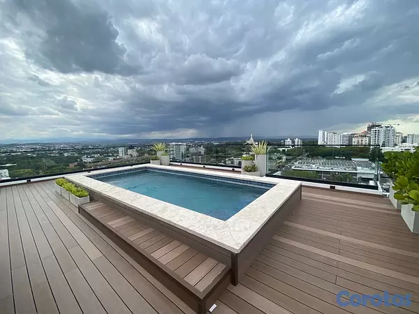 apartamentos - Piso alto de renta en La Esmeralda, Santiago 9