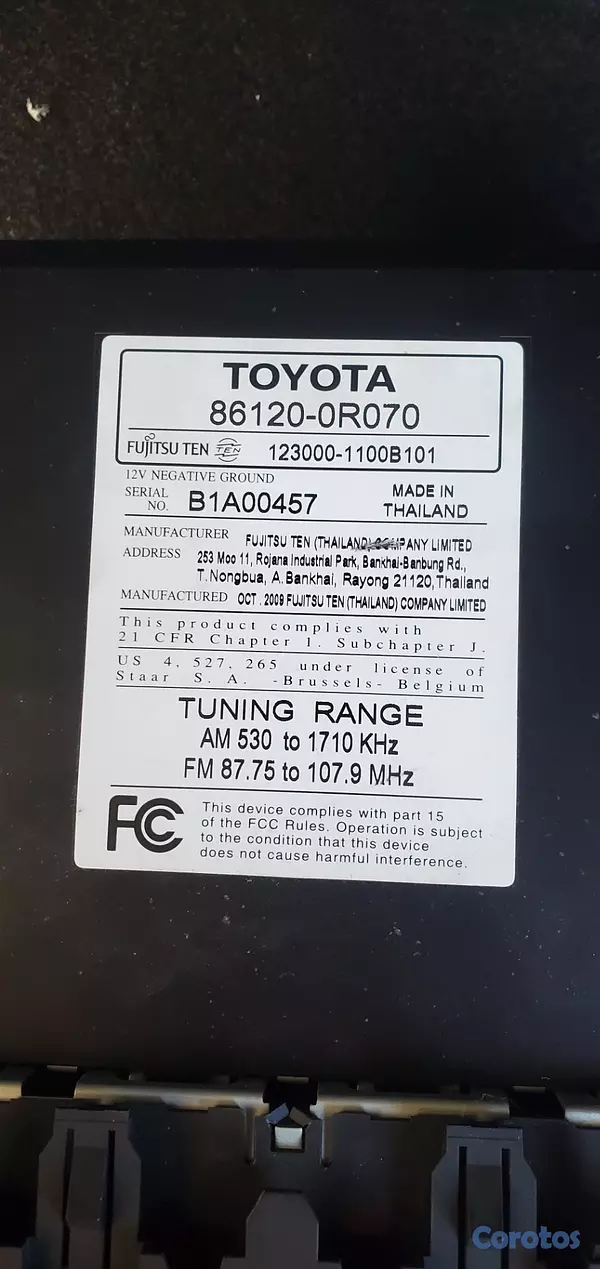 repuestos - Radio Original Toyota RAV4 3