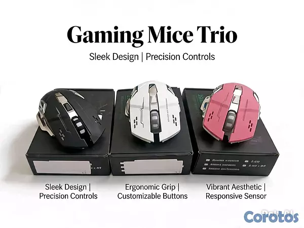 computadoras y laptops - 🖱️ Ratón inalámbrico Bluetooth (Diseño Gamer RGB) 5