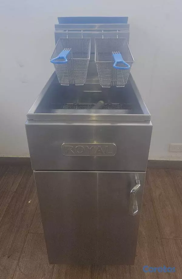 equipos profesionales - Freidora Industrial ROYAL Doble Canasta en Acero I 8