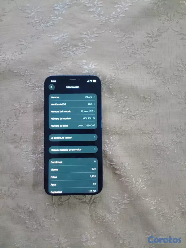 celulares y tabletas - vendo celular iPhone 12 Pro  6